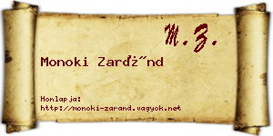 Monoki Zaránd névjegykártya